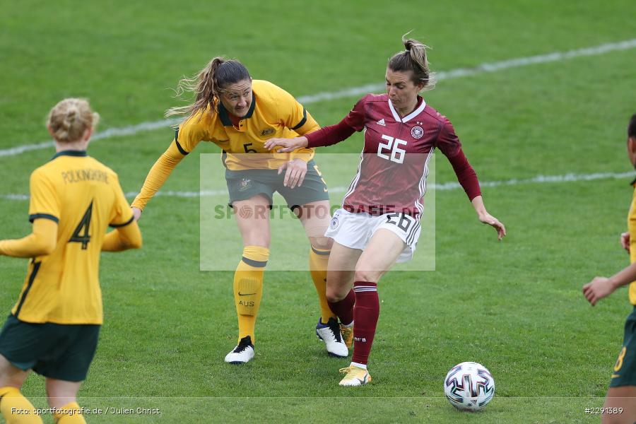 Sandra Starke, Laura Brock, 10.04.2021, DFB, sport, action, Fussball, April 2021, Australia, Germany, BRITA-Arena, AUS, GER, Wiesbaden, Frauen-Länderspiel, Länderspiel, Australien, Deutschland - Bild-ID: 2291389 Sandra Starke, Laura Brock, 10.04.2021, DFB, sport, action, Fussball, April 2021, Australia, Germany, BRITA-Arena, AUS, GER, Wiesbaden, Frauen-Länderspiel, Länderspiel, Australien, Deutschland - Bild-ID: 2291389