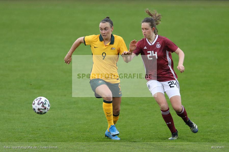 Jana Feldkamp, Caitlin Foord, 10.04.2021, DFB, sport, action, Fussball, April 2021, Australia, Germany, BRITA-Arena, AUS, GER, Wiesbaden, Frauen-Länderspiel, Länderspiel, Australien, Deutschland - Bild-ID: 2291417 Jana Feldkamp, Caitlin Foord, 10.04.2021, DFB, sport, action, Fussball, April 2021, Australia, Germany, BRITA-Arena, AUS, GER, Wiesbaden, Frauen-Länderspiel, Länderspiel, Australien, Deutschland - Bild-ID: 2291417