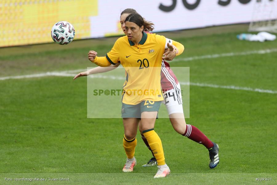 Sam Kerr, 10.04.2021, DFB, sport, action, Fussball, April 2021, Australia, Germany, BRITA-Arena, AUS, GER, Wiesbaden, Frauen-Länderspiel, Länderspiel, Australien, Deutschland - Bild-ID: 2291471 Sam Kerr, 10.04.2021, DFB, sport, action, Fussball, April 2021, Australia, Germany, BRITA-Arena, AUS, GER, Wiesbaden, Frauen-Länderspiel, Länderspiel, Australien, Deutschland - Bild-ID: 2291471