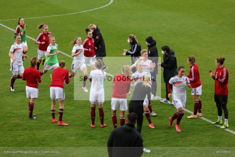 Anfeuern, Beklatschen, Lea Schüller, Paulina Krumbiegel, Sjoeke Nüsken, Marina Hegering, Martina Voss-Tecklenburg, Tabea Waßmuth, 10.04.2021, DFB, sport, action, Fussball, April 2021, Australia, Germany, BRITA-Arena, AUS, GER, Wiesbaden, Frauen-Länderspiel, Länderspiel, Australien, Deutschland - Bild-ID: 2291514 Anfeuern, Beklatschen, Lea Schüller, Paulina Krumbiegel, Sjoeke Nüsken, Marina Hegering, Martina Voss-Tecklenburg, Tabea Waßmuth, 10.04.2021, DFB, sport, action, Fussball, April 2021, Australia, Germany, BRITA-Arena, AUS, GER, Wiesbaden, Frauen-Länderspiel, Länderspiel, Australien, Deutschland - Bild-ID: 2291514