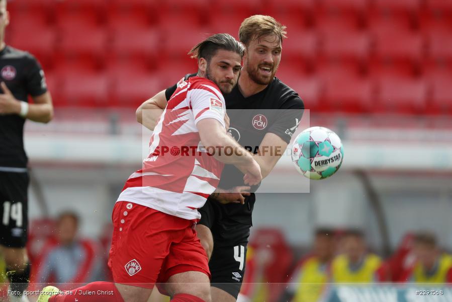 Asger Sörensen, Dominic Baumann, FLYERALARM Arena, Würzburg, 11.04.2021, DFL, sport, action, Fussball, Deutschland, April 2021, Saison 2020/2021, FCN, FWK, Bundesliga, 2. Bundesliga, 1. FC Nürnberg, FC Würzburger Kickers - Bild-ID: 2291568 Asger Sörensen, Dominic Baumann, FLYERALARM Arena, Würzburg, 11.04.2021, DFL, sport, action, Fussball, Deutschland, April 2021, Saison 2020/2021, FCN, FWK, Bundesliga, 2. Bundesliga, 1. FC Nürnberg, FC Würzburger Kickers - Bild-ID: 2291568