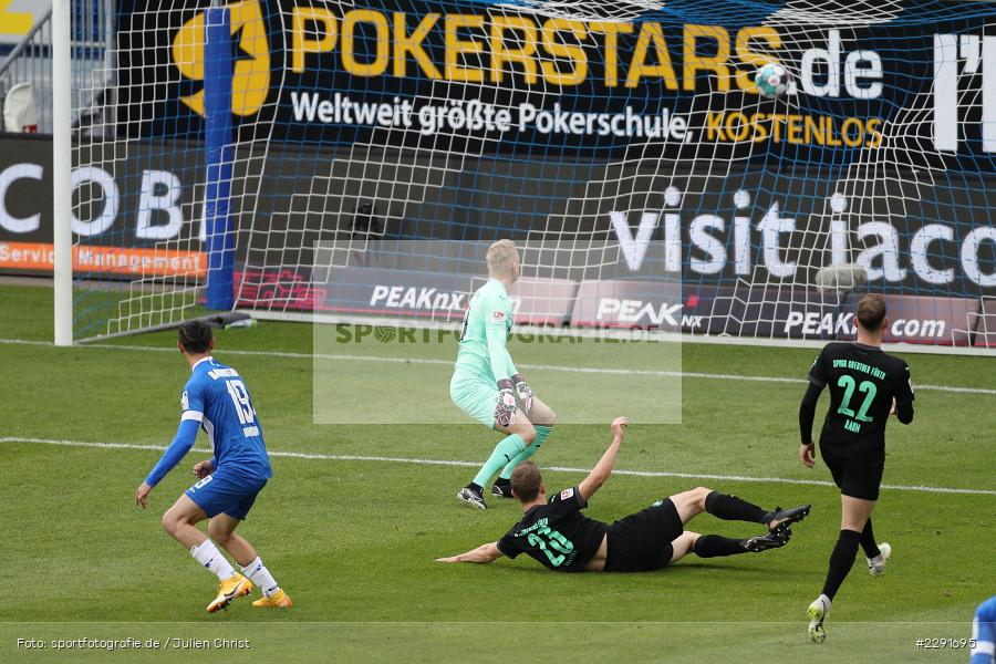 Sascha Burchert, Tor, Serdar Dursun, Merck-Stadion, Darmstadt, 16.04.2021, DFL, sport, action, Fussball, Deutschland, April 2021, Saison 2020/2021, SGF, SVD, Bundesliga, 2. Bundesliga, SpVgg Greuther Fürth, SV Darmstadt 98 - Bild-ID: 2291695 Sascha Burchert, Tor, Serdar Dursun, Merck-Stadion, Darmstadt, 16.04.2021, DFL, sport, action, Fussball, Deutschland, April 2021, Saison 2020/2021, SGF, SVD, Bundesliga, 2. Bundesliga, SpVgg Greuther Fürth, SV Darmstadt 98 - Bild-ID: 2291695