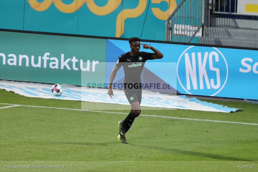 Abseits, Tor, Dickson Abiama, Merck-Stadion, Darmstadt, 16.04.2021, DFL, sport, action, Fussball, Deutschland, April 2021, Saison 2020/2021, SGF, SVD, Bundesliga, 2. Bundesliga, SpVgg Greuther Fürth, SV Darmstadt 98 - Bild-ID: 2291733