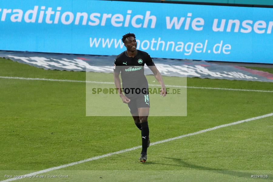 Torjubel, VA, Dickson Abiama, Merck-Stadion, Darmstadt, 16.04.2021, DFL, sport, action, Fussball, Deutschland, April 2021, Saison 2020/2021, SGF, SVD, Bundesliga, 2. Bundesliga, SpVgg Greuther Fürth, SV Darmstadt 98 - Bild-ID: 2291828 Torjubel, VA, Dickson Abiama, Merck-Stadion, Darmstadt, 16.04.2021, DFL, sport, action, Fussball, Deutschland, April 2021, Saison 2020/2021, SGF, SVD, Bundesliga, 2. Bundesliga, SpVgg Greuther Fürth, SV Darmstadt 98 - Bild-ID: 2291828