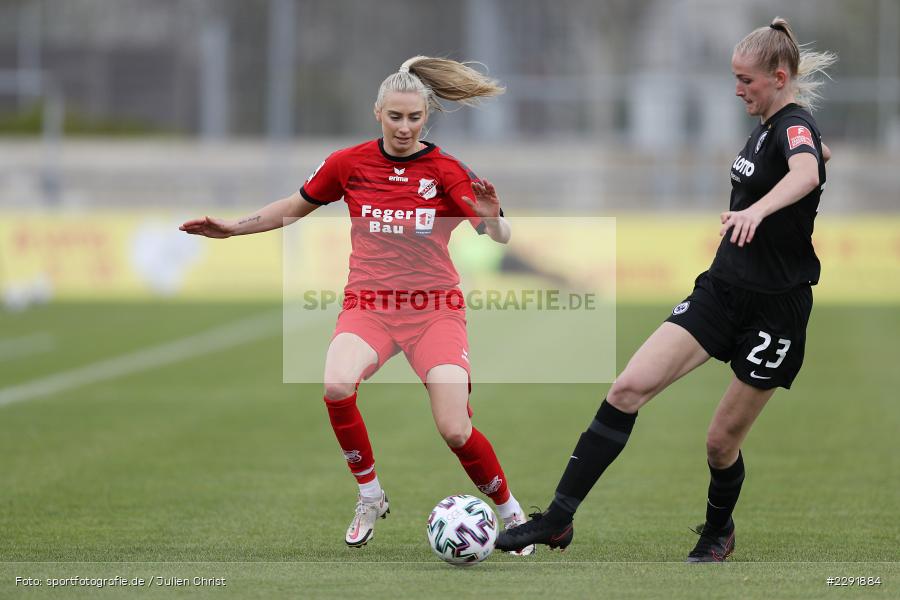 Camilla Küver, Chiara Loos, Stadion am Brentanobad, Frankfurt, 18.04.2021, DFL, sport, action, Fussball, Deutschland, April 2021, Saison 2020/2021, Frauen-Bundesliga, FFBL, FLYERALARM Frauen-Bundesliga, SC Sand, Eintracht Frankfurt - Bild-ID: 2291884 Camilla Küver, Chiara Loos, Stadion am Brentanobad, Frankfurt, 18.04.2021, DFL, sport, action, Fussball, Deutschland, April 2021, Saison 2020/2021, Frauen-Bundesliga, FFBL, FLYERALARM Frauen-Bundesliga, SC Sand, Eintracht Frankfurt - Bild-ID: 2291884