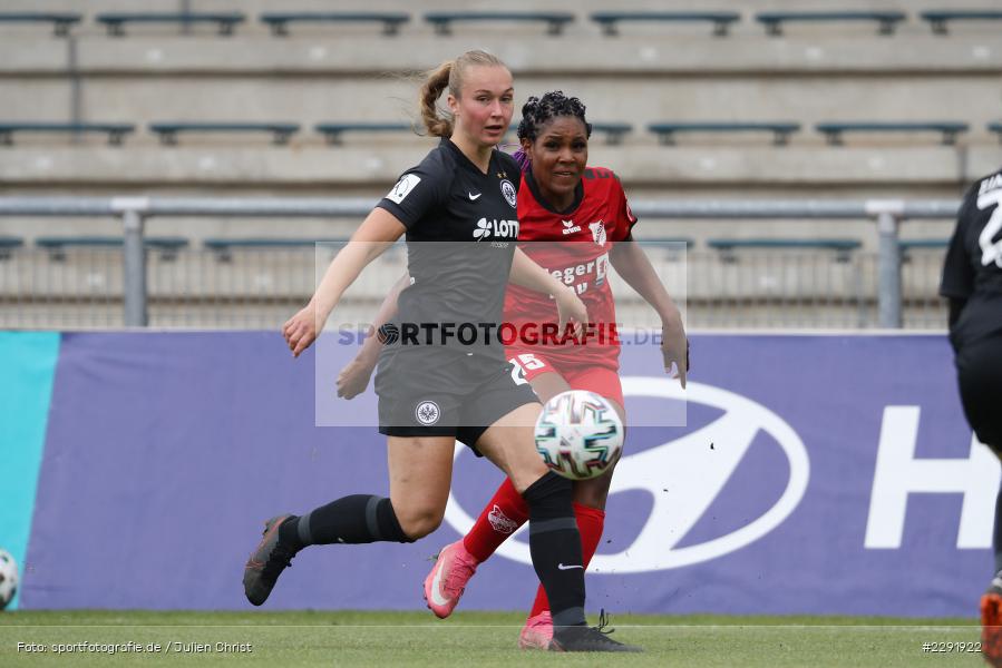 Patricia del Carmen George, Alexandra Jóhannsdóttir, Stadion am Brentanobad, Frankfurt, 18.04.2021, DFL, sport, action, Fussball, Deutschland, April 2021, Saison 2020/2021, Frauen-Bundesliga, FFBL, FLYERALARM Frauen-Bundesliga, SC Sand, Eintracht Frankfurt - Bild-ID: 2291922 Patricia del Carmen George, Alexandra Jóhannsdóttir, Stadion am Brentanobad, Frankfurt, 18.04.2021, DFL, sport, action, Fussball, Deutschland, April 2021, Saison 2020/2021, Frauen-Bundesliga, FFBL, FLYERALARM Frauen-Bundesliga, SC Sand, Eintracht Frankfurt - Bild-ID: 2291922