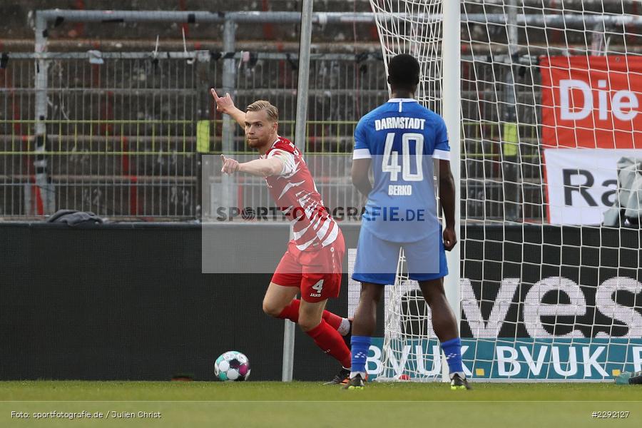 Torjubel, Lars Dietz, FLYERALARM-Arena, Würzburg, 20.04.2021, DFL, sport, action, Fussball, Deutschland, April 2021, Saison 2020/2021, SVD, FWK, Bundesliga, 2. Bundesliga, SV Darmstadt 98, FC Würzburger Kickers - Bild-ID: 2292127 Torjubel, Lars Dietz, FLYERALARM-Arena, Würzburg, 20.04.2021, DFL, sport, action, Fussball, Deutschland, April 2021, Saison 2020/2021, SVD, FWK, Bundesliga, 2. Bundesliga, SV Darmstadt 98, FC Würzburger Kickers - Bild-ID: 2292127