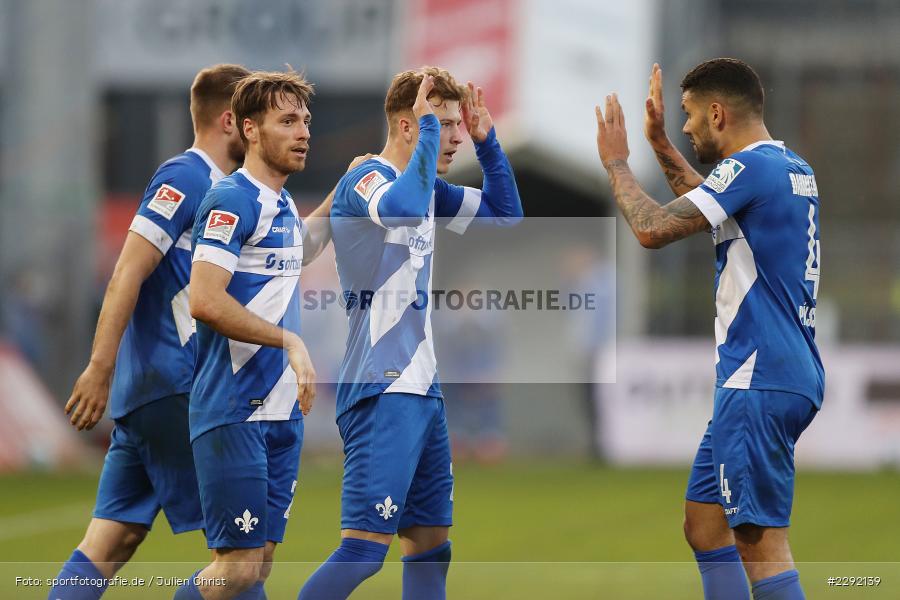 Freude, Torjubel, Victor Palsson, Tim Skarke, FLYERALARM-Arena, Würzburg, 20.04.2021, DFL, sport, action, Fussball, Deutschland, April 2021, Saison 2020/2021, SVD, FWK, Bundesliga, 2. Bundesliga, SV Darmstadt 98, FC Würzburger Kickers - Bild-ID: 2292139 Freude, Torjubel, Victor Palsson, Tim Skarke, FLYERALARM-Arena, Würzburg, 20.04.2021, DFL, sport, action, Fussball, Deutschland, April 2021, Saison 2020/2021, SVD, FWK, Bundesliga, 2. Bundesliga, SV Darmstadt 98, FC Würzburger Kickers - Bild-ID: 2292139