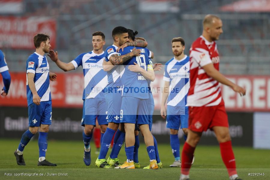 Torjubel, Serdar Dursun, FLYERALARM-Arena, Würzburg, 20.04.2021, DFL, sport, action, Fussball, Deutschland, April 2021, Saison 2020/2021, SVD, FWK, Bundesliga, 2. Bundesliga, SV Darmstadt 98, FC Würzburger Kickers - Bild-ID: 2292143 Torjubel, Serdar Dursun, FLYERALARM-Arena, Würzburg, 20.04.2021, DFL, sport, action, Fussball, Deutschland, April 2021, Saison 2020/2021, SVD, FWK, Bundesliga, 2. Bundesliga, SV Darmstadt 98, FC Würzburger Kickers - Bild-ID: 2292143