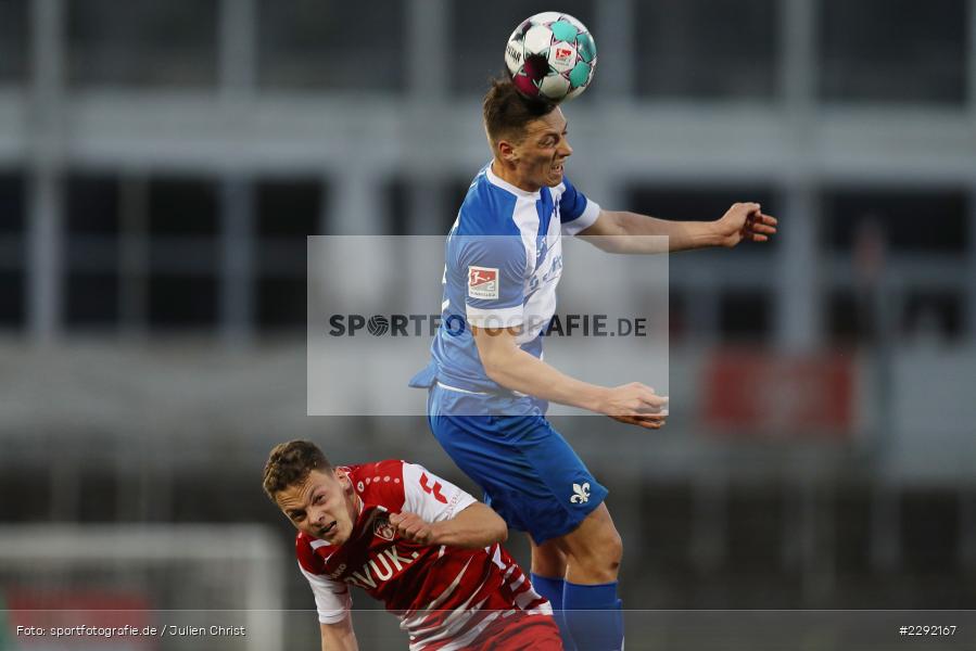 Patrick Sontheimer, Nicolai Rapp, FLYERALARM-Arena, Würzburg, 20.04.2021, DFL, sport, action, Fussball, Deutschland, April 2021, Saison 2020/2021, SVD, FWK, Bundesliga, 2. Bundesliga, SV Darmstadt 98, FC Würzburger Kickers - Bild-ID: 2292167