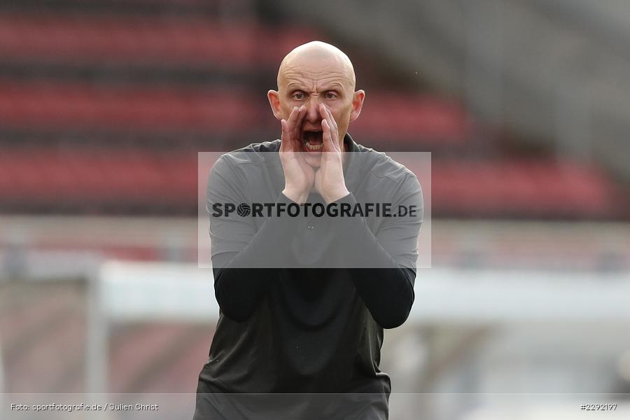 Hände, Arme, gestikuliert, gibt Anweisungen, Ralf Santelli, FLYERALARM-Arena, Würzburg, 20.04.2021, DFL, sport, action, Fussball, Deutschland, April 2021, Saison 2020/2021, SVD, FWK, Bundesliga, 2. Bundesliga, SV Darmstadt 98, FC Würzburger Kickers - Bild-ID: 2292197