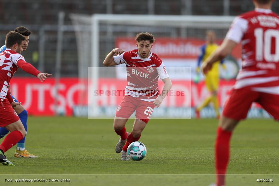 Dominik Meisel, FLYERALARM-Arena, Würzburg, 20.04.2021, DFL, sport, action, Fussball, Deutschland, April 2021, Saison 2020/2021, SVD, FWK, Bundesliga, 2. Bundesliga, SV Darmstadt 98, FC Würzburger Kickers - Bild-ID: 2292210