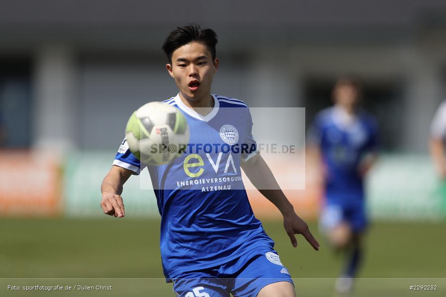 Mingi Kang, Main-Echo Arena, Alzenau, 24.04.2021, DFB, sport, action, Fussball, Deutschland, April 2021, Saison 2020/2021, FKP, FCB, 4. Liga, Regionalliga, Regionalliga Südwest, FK Pirmasens, FC Bayern Alzenau - Bild-ID: 2292232