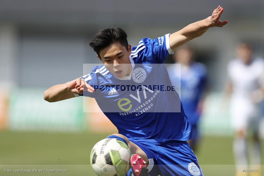 Mingi Kang, Main-Echo Arena, Alzenau, 24.04.2021, DFB, sport, action, Fussball, Deutschland, April 2021, Saison 2020/2021, FKP, FCB, 4. Liga, Regionalliga, Regionalliga Südwest, FK Pirmasens, FC Bayern Alzenau - Bild-ID: 2292233