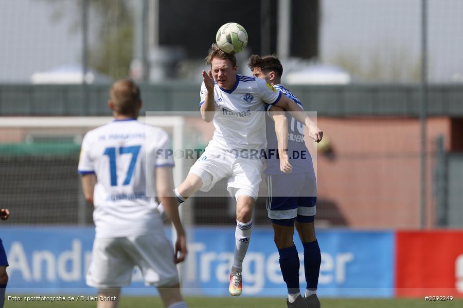 Dominik Crljenec, Dennis Krob, Main-Echo Arena, Alzenau, 24.04.2021, DFB, sport, action, Fussball, Deutschland, April 2021, Saison 2020/2021, FKP, FCB, 4. Liga, Regionalliga, Regionalliga Südwest, FK Pirmasens, FC Bayern Alzenau - Bild-ID: 2292249 Dominik Crljenec, Dennis Krob, Main-Echo Arena, Alzenau, 24.04.2021, DFB, sport, action, Fussball, Deutschland, April 2021, Saison 2020/2021, FKP, FCB, 4. Liga, Regionalliga, Regionalliga Südwest, FK Pirmasens, FC Bayern Alzenau - Bild-ID: 2292249