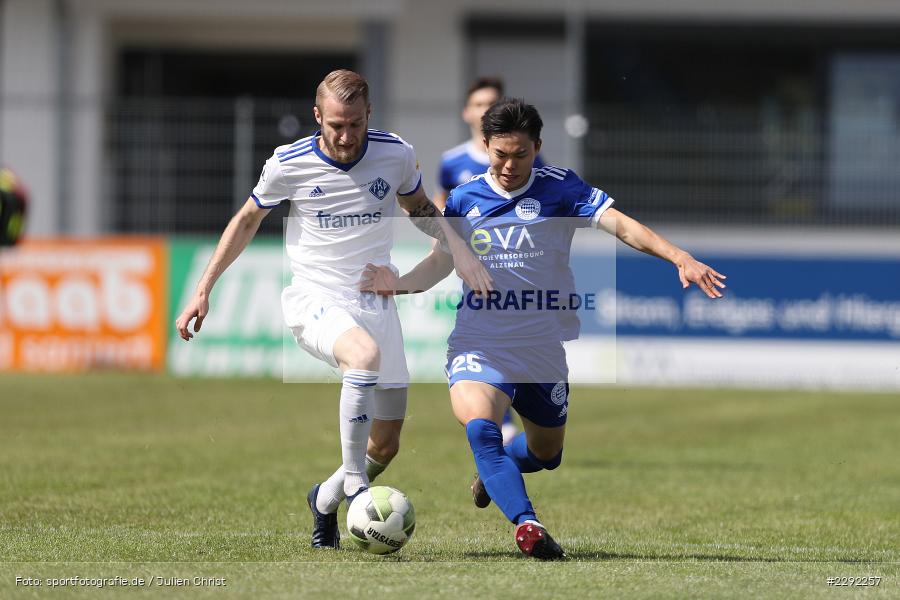 Mingi Kang, Manuel Grünnagel, Main-Echo Arena, Alzenau, 24.04.2021, DFB, sport, action, Fussball, Deutschland, April 2021, Saison 2020/2021, FKP, FCB, 4. Liga, Regionalliga, Regionalliga Südwest, FK Pirmasens, FC Bayern Alzenau - Bild-ID: 2292257 Mingi Kang, Manuel Grünnagel, Main-Echo Arena, Alzenau, 24.04.2021, DFB, sport, action, Fussball, Deutschland, April 2021, Saison 2020/2021, FKP, FCB, 4. Liga, Regionalliga, Regionalliga Südwest, FK Pirmasens, FC Bayern Alzenau - Bild-ID: 2292257