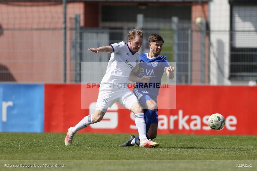 Dominik Crljenec, Dennis Krob, Main-Echo Arena, Alzenau, 24.04.2021, DFB, sport, action, Fussball, Deutschland, April 2021, Saison 2020/2021, FKP, FCB, 4. Liga, Regionalliga, Regionalliga Südwest, FK Pirmasens, FC Bayern Alzenau - Bild-ID: 2292262