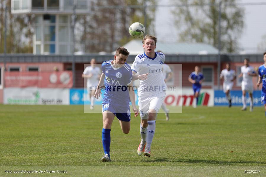 Dennis Krob, Tim Grünewald, Main-Echo Arena, Alzenau, 24.04.2021, DFB, sport, action, Fussball, Deutschland, April 2021, Saison 2020/2021, FKP, FCB, 4. Liga, Regionalliga, Regionalliga Südwest, FK Pirmasens, FC Bayern Alzenau - Bild-ID: 2292277