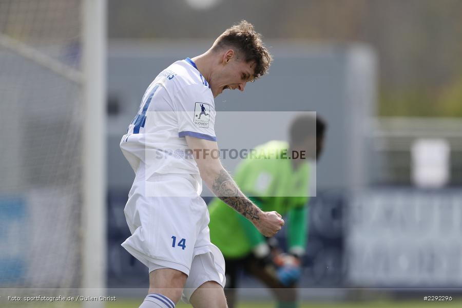 Tor, Torjubel, Tom Schmitt, Main-Echo Arena, Alzenau, 24.04.2021, DFB, sport, action, Fussball, Deutschland, April 2021, Saison 2020/2021, FKP, FCB, 4. Liga, Regionalliga, Regionalliga Südwest, FK Pirmasens, FC Bayern Alzenau - Bild-ID: 2292296 Tor, Torjubel, Tom Schmitt, Main-Echo Arena, Alzenau, 24.04.2021, DFB, sport, action, Fussball, Deutschland, April 2021, Saison 2020/2021, FKP, FCB, 4. Liga, Regionalliga, Regionalliga Südwest, FK Pirmasens, FC Bayern Alzenau - Bild-ID: 2292296