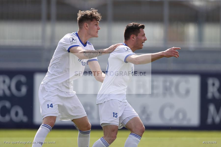 Tor, Jubel, Abseits, Tim Hecker, Tom Schmitt, Main-Echo Arena, Alzenau, 24.04.2021, DFB, sport, action, Fussball, Deutschland, April 2021, Saison 2020/2021, FKP, FCB, 4. Liga, Regionalliga, Regionalliga Südwest, FK Pirmasens, FC Bayern Alzenau - Bild-ID: 2292298 Tor, Jubel, Abseits, Tim Hecker, Tom Schmitt, Main-Echo Arena, Alzenau, 24.04.2021, DFB, sport, action, Fussball, Deutschland, April 2021, Saison 2020/2021, FKP, FCB, 4. Liga, Regionalliga, Regionalliga Südwest, FK Pirmasens, FC Bayern Alzenau - Bild-ID: 2292298