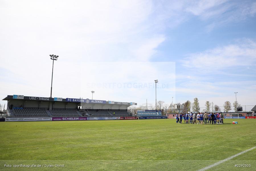 Pitch, Stadion, UBZ-Tribüne, Mannschaftskreis, Main-Echo Arena, Alzenau, 24.04.2021, DFB, sport, action, Fussball, Deutschland, April 2021, Saison 2020/2021, FKP, FCB, 4. Liga, Regionalliga, Regionalliga Südwest, FK Pirmasens, FC Bayern Alzenau - Bild-ID: 2292303 Pitch, Stadion, UBZ-Tribüne, Mannschaftskreis, Main-Echo Arena, Alzenau, 24.04.2021, DFB, sport, action, Fussball, Deutschland, April 2021, Saison 2020/2021, FKP, FCB, 4. Liga, Regionalliga, Regionalliga Südwest, FK Pirmasens, FC Bayern Alzenau - Bild-ID: 2292303