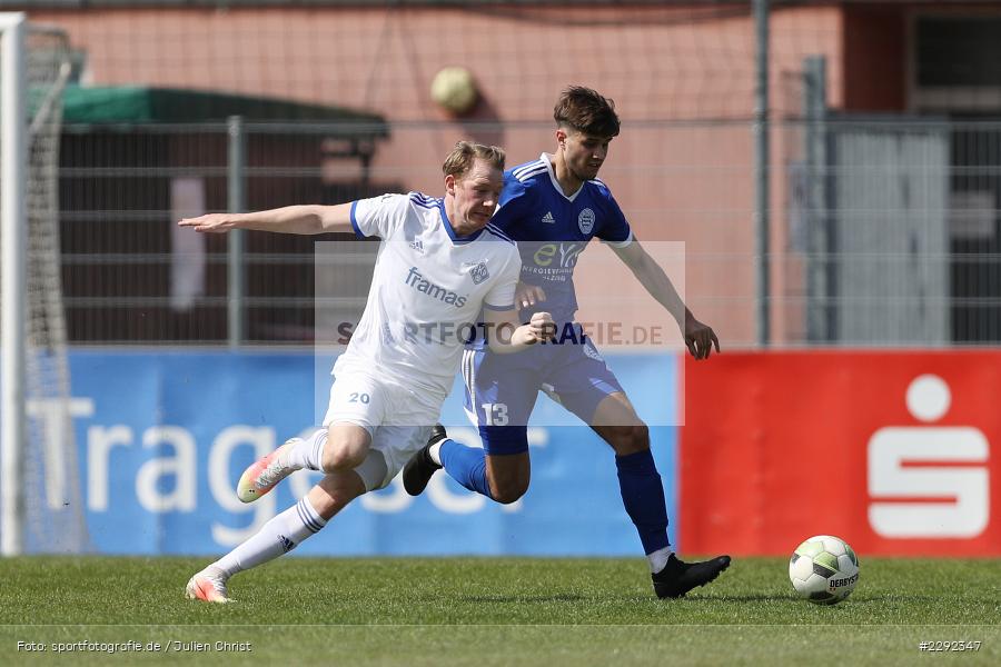 Dominik Crljenec, Dennis Krob, Main-Echo Arena, Alzenau, 24.04.2021, DFB, sport, action, Fussball, Deutschland, April 2021, Saison 2020/2021, FKP, FCB, 4. Liga, Regionalliga, Regionalliga Südwest, FK Pirmasens, FC Bayern Alzenau - Bild-ID: 2292347 Dominik Crljenec, Dennis Krob, Main-Echo Arena, Alzenau, 24.04.2021, DFB, sport, action, Fussball, Deutschland, April 2021, Saison 2020/2021, FKP, FCB, 4. Liga, Regionalliga, Regionalliga Südwest, FK Pirmasens, FC Bayern Alzenau - Bild-ID: 2292347