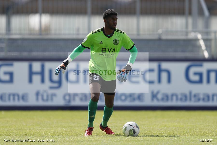 Torwart, Leonnel Mballa Mvogo, Main-Echo Arena, Alzenau, 24.04.2021, DFB, sport, action, Fussball, Deutschland, April 2021, Saison 2020/2021, FKP, FCB, 4. Liga, Regionalliga, Regionalliga Südwest, FK Pirmasens, FC Bayern Alzenau - Bild-ID: 2292357