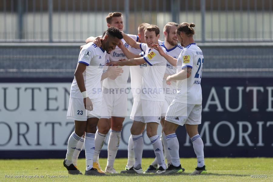 Freude, Torjubel, Luka Dimitrijevic, Main-Echo Arena, Alzenau, 24.04.2021, DFB, sport, action, Fussball, Deutschland, April 2021, Saison 2020/2021, FKP, FCB, 4. Liga, Regionalliga, Regionalliga Südwest, FK Pirmasens, FC Bayern Alzenau - Bild-ID: 2292370 Freude, Torjubel, Luka Dimitrijevic, Main-Echo Arena, Alzenau, 24.04.2021, DFB, sport, action, Fussball, Deutschland, April 2021, Saison 2020/2021, FKP, FCB, 4. Liga, Regionalliga, Regionalliga Südwest, FK Pirmasens, FC Bayern Alzenau - Bild-ID: 2292370
