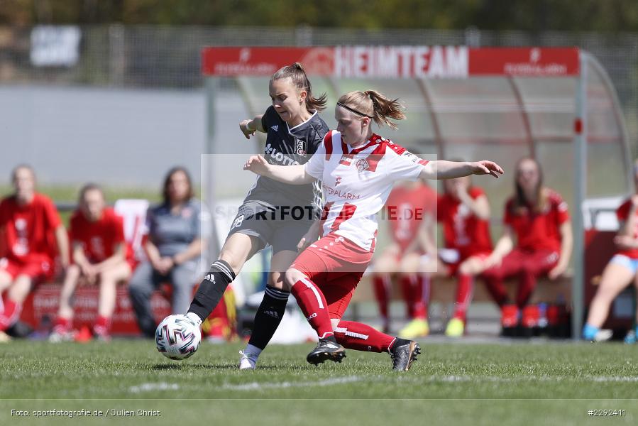Jule Dickmeis, Annika Fend, Soccergirl Sportpark, Würzburg, 25.04.2021, DFL, sport, action, Fussball, Deutschland, April 2021, Saison 2020/2021, FFC, FWK, Frauen, Süd, 2. Frauen-Bundesliga, 1. FFC Niederkirchen, FC Würzburger Kickers - Bild-ID: 2292411 Jule Dickmeis, Annika Fend, Soccergirl Sportpark, Würzburg, 25.04.2021, DFL, sport, action, Fussball, Deutschland, April 2021, Saison 2020/2021, FFC, FWK, Frauen, Süd, 2. Frauen-Bundesliga, 1. FFC Niederkirchen, FC Würzburger Kickers - Bild-ID: 2292411