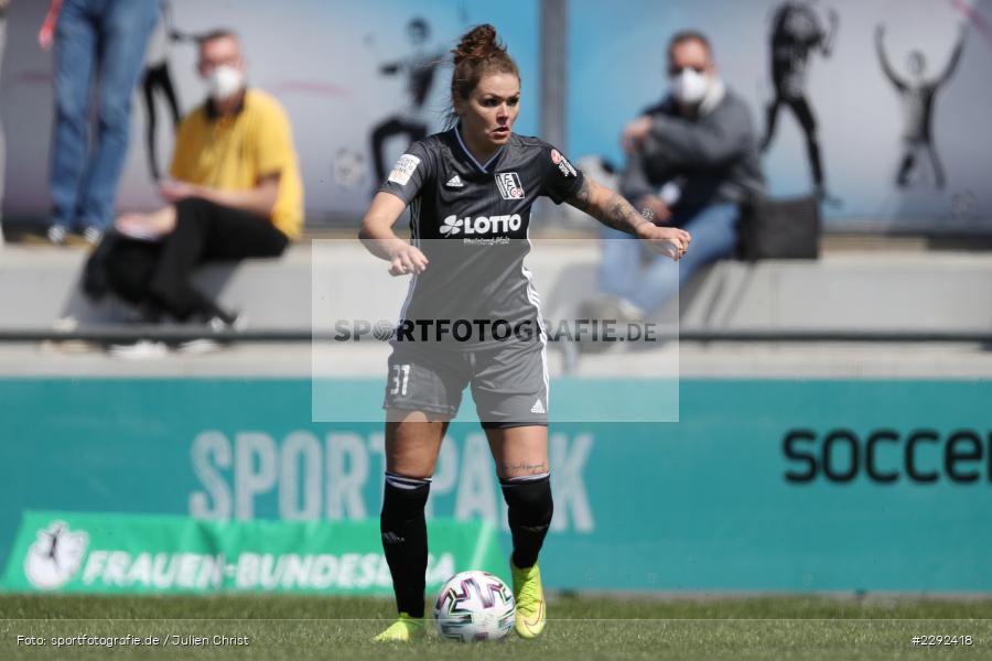 Maileen Mößner, Soccergirl Sportpark, Würzburg, 25.04.2021, DFL, sport, action, Fussball, Deutschland, April 2021, Saison 2020/2021, FFC, FWK, Frauen, Süd, 2. Frauen-Bundesliga, 1. FFC Niederkirchen, FC Würzburger Kickers - Bild-ID: 2292418
