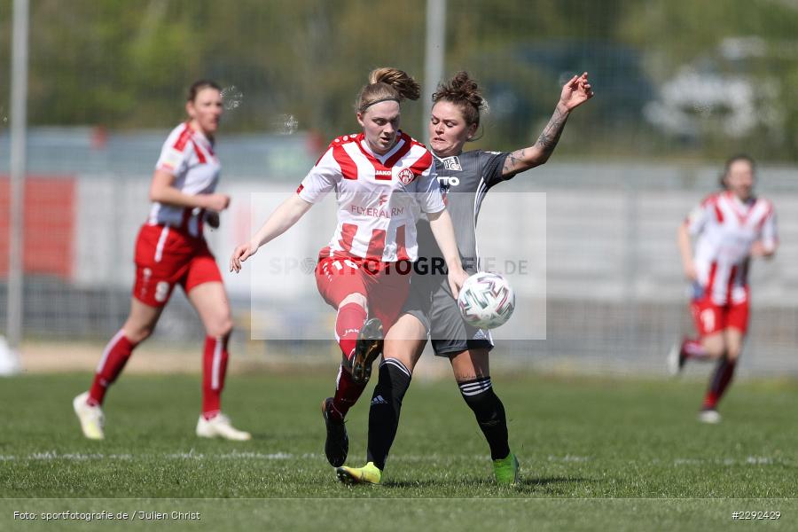Maileen Mößner, Jule Dickmeis, Soccergirl Sportpark, Würzburg, 25.04.2021, DFL, sport, action, Fussball, Deutschland, April 2021, Saison 2020/2021, FFC, FWK, Frauen, Süd, 2. Frauen-Bundesliga, 1. FFC Niederkirchen, FC Würzburger Kickers - Bild-ID: 2292429 Maileen Mößner, Jule Dickmeis, Soccergirl Sportpark, Würzburg, 25.04.2021, DFL, sport, action, Fussball, Deutschland, April 2021, Saison 2020/2021, FFC, FWK, Frauen, Süd, 2. Frauen-Bundesliga, 1. FFC Niederkirchen, FC Würzburger Kickers - Bild-ID: 2292429