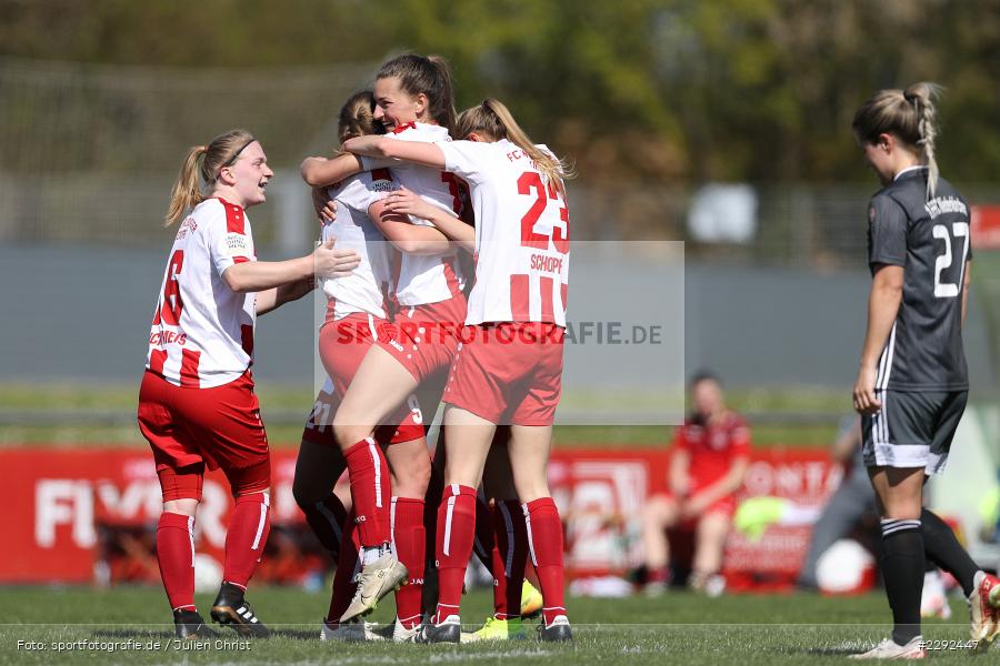 Jeanette Harttung, Maike Schopf, Luisa Scheidel, Jule Dickmeis, Jubel, Emotionen, Natalia Wanda Stulin, Medina Desic, Soccergirl Sportpark, Würzburg, 25.04.2021, DFL, sport, action, Fussball, Deutschland, April 2021, Saison 2020/2021, FFC, FWK, Frauen, Süd, 2. Frauen-Bundesliga, 1. FFC Niederkirchen, FC Würzburger Kickers - Bild-ID: 2292447 Jeanette Harttung, Maike Schopf, Luisa Scheidel, Jule Dickmeis, Jubel, Emotionen, Natalia Wanda Stulin, Medina Desic, Soccergirl Sportpark, Würzburg, 25.04.2021, DFL, sport, action, Fussball, Deutschland, April 2021, Saison 2020/2021, FFC, FWK, Frauen, Süd, 2. Frauen-Bundesliga, 1. FFC Niederkirchen, FC Würzburger Kickers - Bild-ID: 2292447