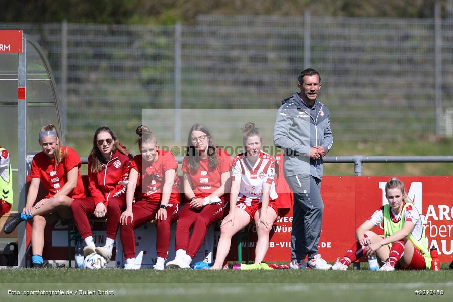 Jenaya Robertson, Trainer, Markus Lützler, Soccergirl Sportpark, Würzburg, 25.04.2021, DFL, sport, action, Fussball, Deutschland, April 2021, Saison 2020/2021, FFC, FWK, Frauen, Süd, 2. Frauen-Bundesliga, 1. FFC Niederkirchen, FC Würzburger Kickers - Bild-ID: 2292450