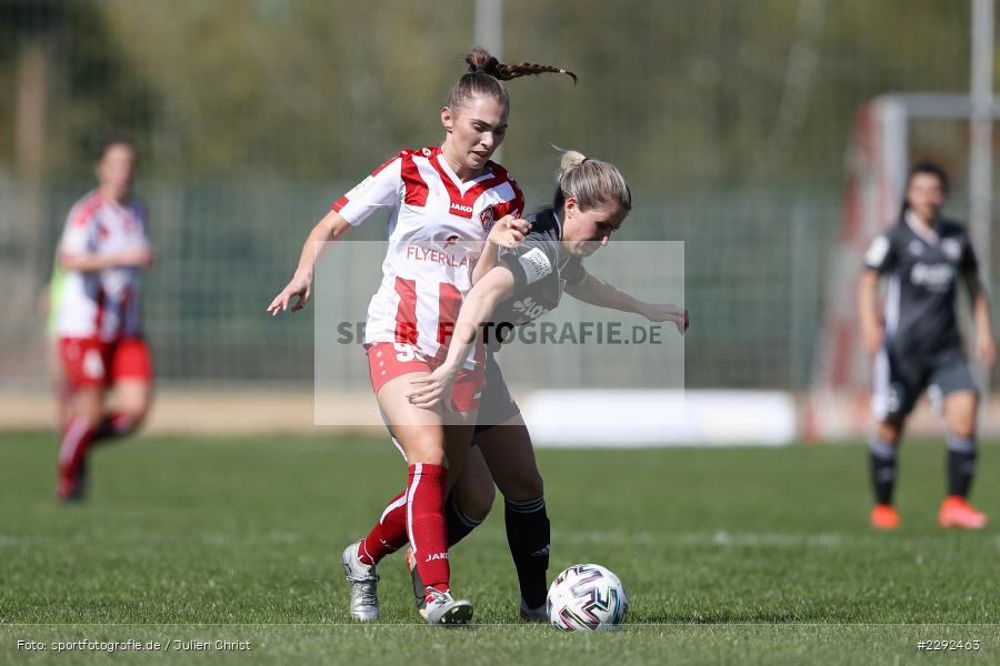 Natalia Wanda Stulin, Sophia Klärle, Soccergirl Sportpark, Würzburg, 25.04.2021, DFL, sport, action, Fussball, Deutschland, April 2021, Saison 2020/2021, FFC, FWK, Frauen, Süd, 2. Frauen-Bundesliga, 1. FFC Niederkirchen, FC Würzburger Kickers - Bild-ID: 2292463 Natalia Wanda Stulin, Sophia Klärle, Soccergirl Sportpark, Würzburg, 25.04.2021, DFL, sport, action, Fussball, Deutschland, April 2021, Saison 2020/2021, FFC, FWK, Frauen, Süd, 2. Frauen-Bundesliga, 1. FFC Niederkirchen, FC Würzburger Kickers - Bild-ID: 2292463