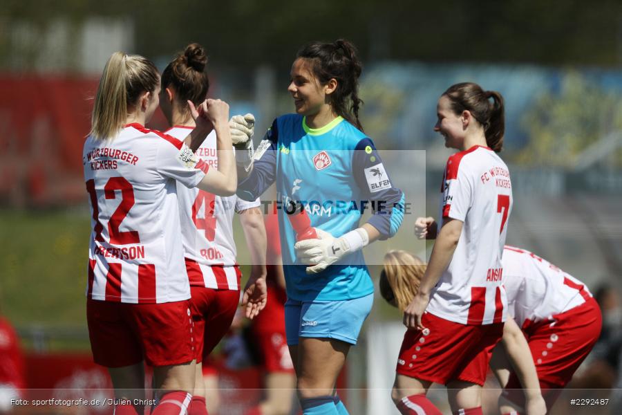Abklatschen, Jenaya Robertson, Johanna Popp, Soccergirl Sportpark, Würzburg, 25.04.2021, DFL, sport, action, Fussball, Deutschland, April 2021, Saison 2020/2021, FFC, FWK, Frauen, Süd, 2. Frauen-Bundesliga, 1. FFC Niederkirchen, FC Würzburger Kickers - Bild-ID: 2292487 Abklatschen, Jenaya Robertson, Johanna Popp, Soccergirl Sportpark, Würzburg, 25.04.2021, DFL, sport, action, Fussball, Deutschland, April 2021, Saison 2020/2021, FFC, FWK, Frauen, Süd, 2. Frauen-Bundesliga, 1. FFC Niederkirchen, FC Würzburger Kickers - Bild-ID: 2292487