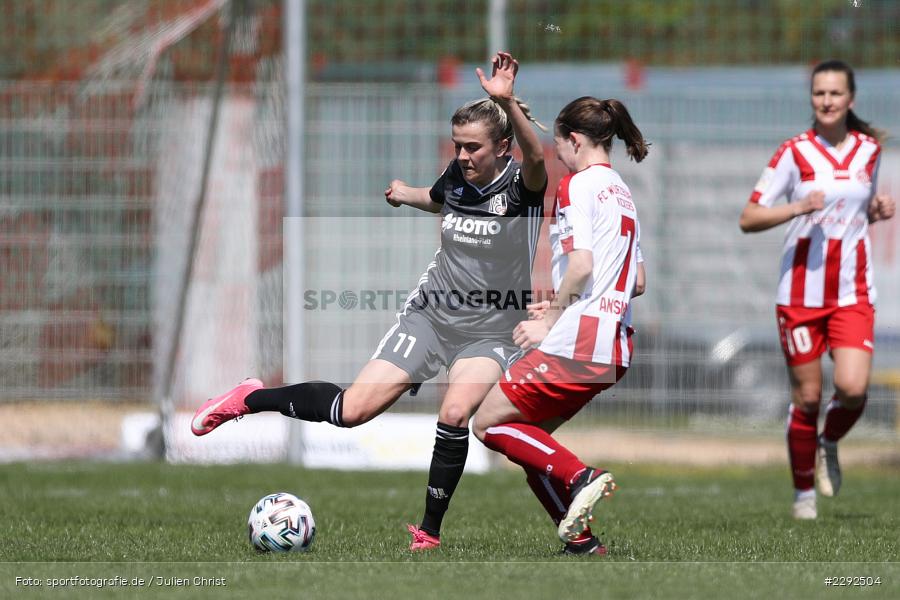 Maria Ansmann, Hannah Janina Behrend, Soccergirl Sportpark, Würzburg, 25.04.2021, DFL, sport, action, Fussball, Deutschland, April 2021, Saison 2020/2021, FFC, FWK, Frauen, Süd, 2. Frauen-Bundesliga, 1. FFC Niederkirchen, FC Würzburger Kickers - Bild-ID: 2292504 Maria Ansmann, Hannah Janina Behrend, Soccergirl Sportpark, Würzburg, 25.04.2021, DFL, sport, action, Fussball, Deutschland, April 2021, Saison 2020/2021, FFC, FWK, Frauen, Süd, 2. Frauen-Bundesliga, 1. FFC Niederkirchen, FC Würzburger Kickers - Bild-ID: 2292504