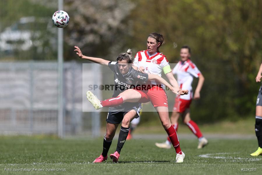 Hannah Janina Behrend, Luisa Scheidel, Soccergirl Sportpark, Würzburg, 25.04.2021, DFL, sport, action, Fussball, Deutschland, April 2021, Saison 2020/2021, FFC, FWK, Frauen, Süd, 2. Frauen-Bundesliga, 1. FFC Niederkirchen, FC Würzburger Kickers - Bild-ID: 2292517 Hannah Janina Behrend, Luisa Scheidel, Soccergirl Sportpark, Würzburg, 25.04.2021, DFL, sport, action, Fussball, Deutschland, April 2021, Saison 2020/2021, FFC, FWK, Frauen, Süd, 2. Frauen-Bundesliga, 1. FFC Niederkirchen, FC Würzburger Kickers - Bild-ID: 2292517