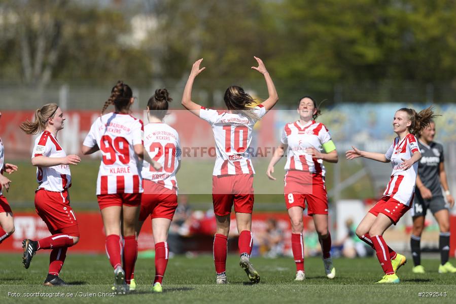 Freude, Torjubel, Medina Desic, Soccergirl Sportpark, Würzburg, 25.04.2021, DFL, sport, action, Fussball, Deutschland, April 2021, Saison 2020/2021, FFC, FWK, Frauen, Süd, 2. Frauen-Bundesliga, 1. FFC Niederkirchen, FC Würzburger Kickers - Bild-ID: 2292543