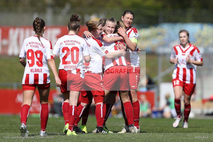 Freude, Torjubel, Medina Desic, Soccergirl Sportpark, Würzburg, 25.04.2021, DFL, sport, action, Fussball, Deutschland, April 2021, Saison 2020/2021, FFC, FWK, Frauen, Süd, 2. Frauen-Bundesliga, 1. FFC Niederkirchen, FC Würzburger Kickers - Bild-ID: 2292544
