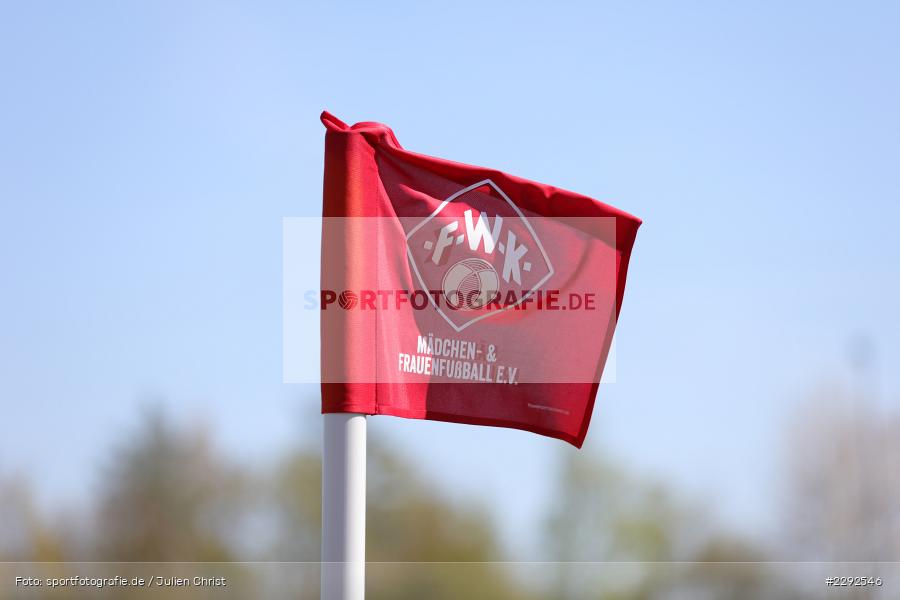 Frauenfußball, Mädchen, Fahne, Eckfahne, Soccergirl Sportpark Symbolbild, Würzburg, 25.04.2021, DFL, sport, action, Fussball, Deutschland, April 2021, Saison 2020/2021, FFC, FWK, Frauen, Süd, 2. Frauen-Bundesliga, 1. FFC Niederkirchen, FC Würzburger Kickers - Bild-ID: 2292546 Frauenfußball, Mädchen, Fahne, Eckfahne, Soccergirl Sportpark Symbolbild, Würzburg, 25.04.2021, DFL, sport, action, Fussball, Deutschland, April 2021, Saison 2020/2021, FFC, FWK, Frauen, Süd, 2. Frauen-Bundesliga, 1. FFC Niederkirchen, FC Würzburger Kickers - Bild-ID: 2292546