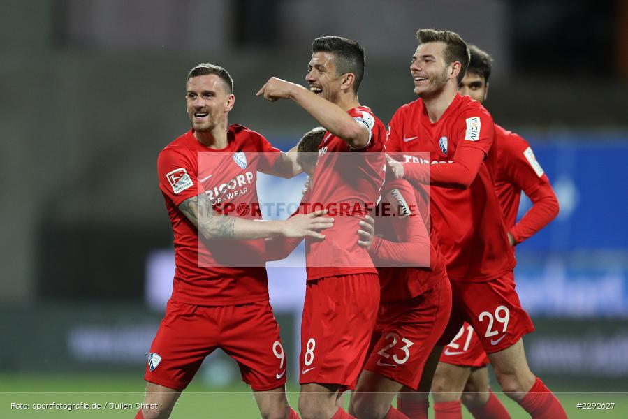 Emotionen, Tor, Torjubel, Maxim Leitsch, Anthony Losilla, Simon Zoller, Robert Tesche, Merck-Stadion, Darmstadt, 26.04.2021, DFL, sport, action, Fussball, Deutschland, April 2021, Saison 2020/2021, BOC, SVD, Bundesliga, 2. Bundesliga, VfL Bochum, SV Darmstadt 98 - Bild-ID: 2292627