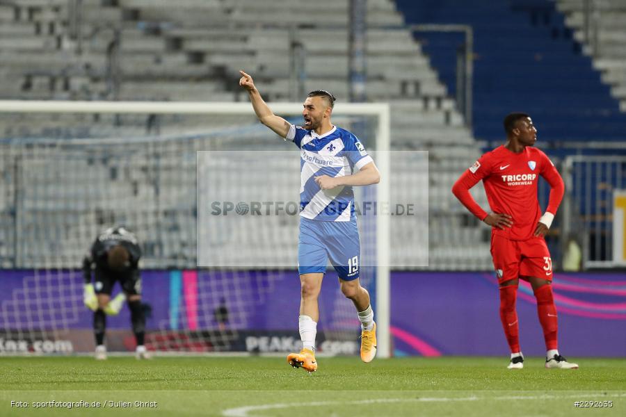 Gestik, Emotionen, Torjubel, Tor, Serdar Dursun, Merck-Stadion, Darmstadt, 26.04.2021, DFL, sport, action, Fussball, Deutschland, April 2021, Saison 2020/2021, BOC, SVD, Bundesliga, 2. Bundesliga, VfL Bochum, SV Darmstadt 98 - Bild-ID: 2292635 Gestik, Emotionen, Torjubel, Tor, Serdar Dursun, Merck-Stadion, Darmstadt, 26.04.2021, DFL, sport, action, Fussball, Deutschland, April 2021, Saison 2020/2021, BOC, SVD, Bundesliga, 2. Bundesliga, VfL Bochum, SV Darmstadt 98 - Bild-ID: 2292635