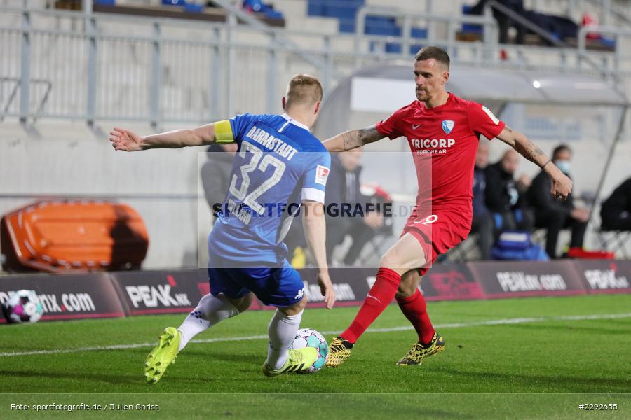 Fabian Holland, Simon Zoller, Merck-Stadion, Darmstadt, 26.04.2021, DFL, sport, action, Fussball, Deutschland, April 2021, Saison 2020/2021, BOC, SVD, Bundesliga, 2. Bundesliga, VfL Bochum, SV Darmstadt 98 - Bild-ID: 2292655