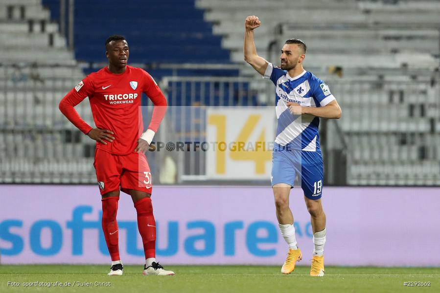 Armel Bella Kotchap, Gestik, Emotionen, Torjubel, Tor, Serdar Dursun, Merck-Stadion, Darmstadt, 26.04.2021, DFL, sport, action, Fussball, Deutschland, April 2021, Saison 2020/2021, BOC, SVD, Bundesliga, 2. Bundesliga, VfL Bochum, SV Darmstadt 98 - Bild-ID: 2292662 Armel Bella Kotchap, Gestik, Emotionen, Torjubel, Tor, Serdar Dursun, Merck-Stadion, Darmstadt, 26.04.2021, DFL, sport, action, Fussball, Deutschland, April 2021, Saison 2020/2021, BOC, SVD, Bundesliga, 2. Bundesliga, VfL Bochum, SV Darmstadt 98 - Bild-ID: 2292662