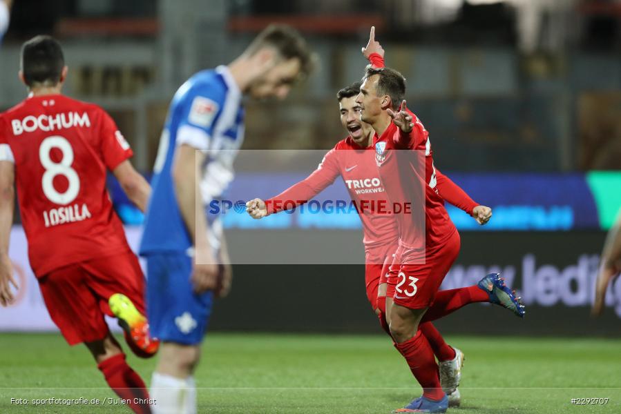 Torjubel, Robert Tesche, Merck-Stadion, Darmstadt, 26.04.2021, DFL, sport, action, Fussball, Deutschland, April 2021, Saison 2020/2021, BOC, SVD, Bundesliga, 2. Bundesliga, VfL Bochum, SV Darmstadt 98 - Bild-ID: 2292707 Torjubel, Robert Tesche, Merck-Stadion, Darmstadt, 26.04.2021, DFL, sport, action, Fussball, Deutschland, April 2021, Saison 2020/2021, BOC, SVD, Bundesliga, 2. Bundesliga, VfL Bochum, SV Darmstadt 98 - Bild-ID: 2292707