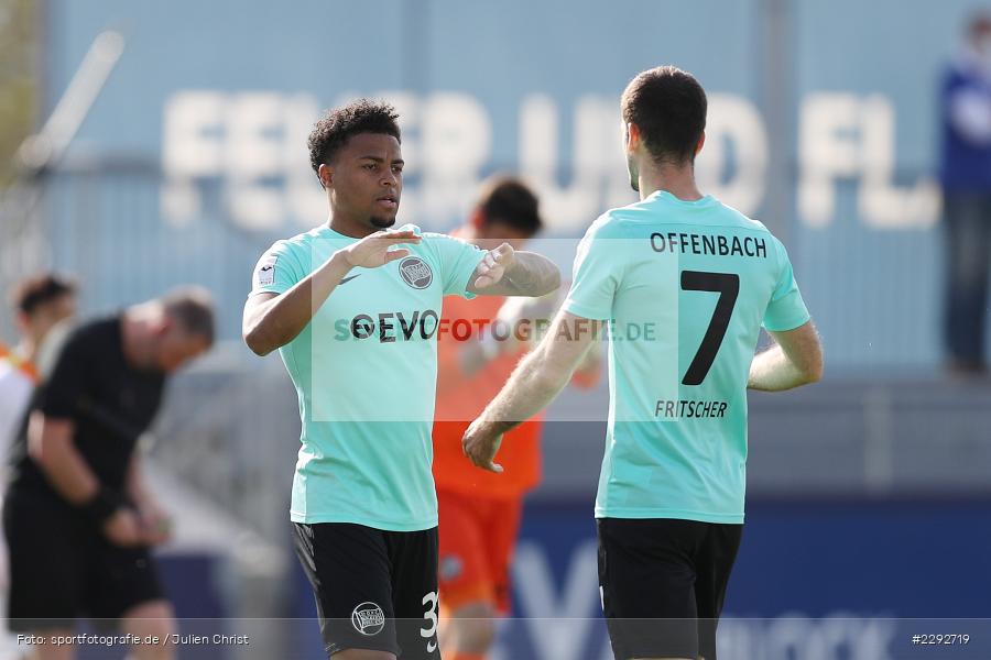 Marco Fritscher, Ronny Marcos, Main-Echo Arena, Alzenau, 28.04.2021, sport, action, Fussball, Deutschland, April 2021, Saison 2020/2021, OFC, FCB, Viertelfinale, Hessenpokal, Kickers Offenbach, FC Bayern Alzenau - Bild-ID: 2292719