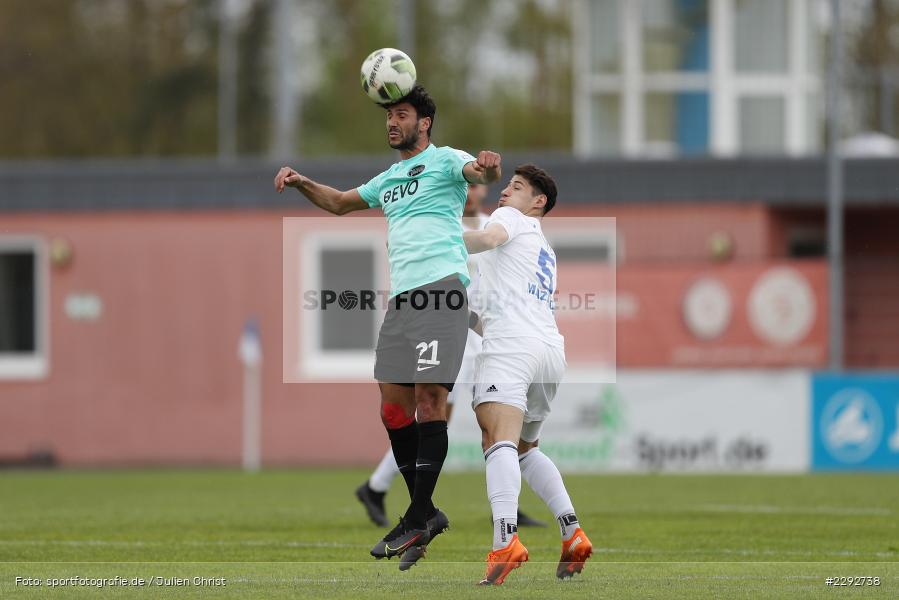 Lukas Mazagg, Elia Soriano, Main-Echo Arena, Alzenau, 28.04.2021, sport, action, Fussball, Deutschland, April 2021, Saison 2020/2021, OFC, FCB, Viertelfinale, Hessenpokal, Kickers Offenbach, FC Bayern Alzenau - Bild-ID: 2292738