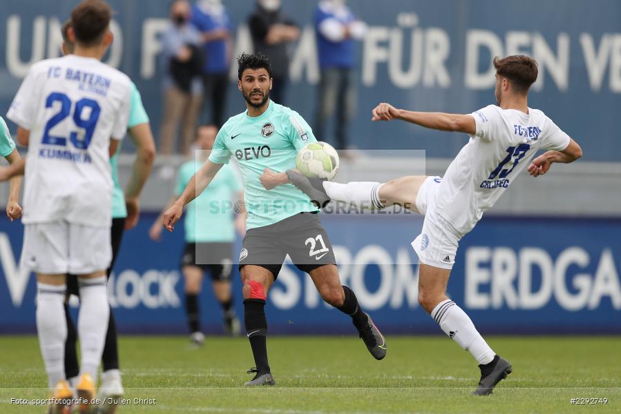Elia Soriano, Dominik Crljenec, Main-Echo Arena, Alzenau, 28.04.2021, sport, action, Fussball, Deutschland, April 2021, Saison 2020/2021, OFC, FCB, Viertelfinale, Hessenpokal, Kickers Offenbach, FC Bayern Alzenau - Bild-ID: 2292749