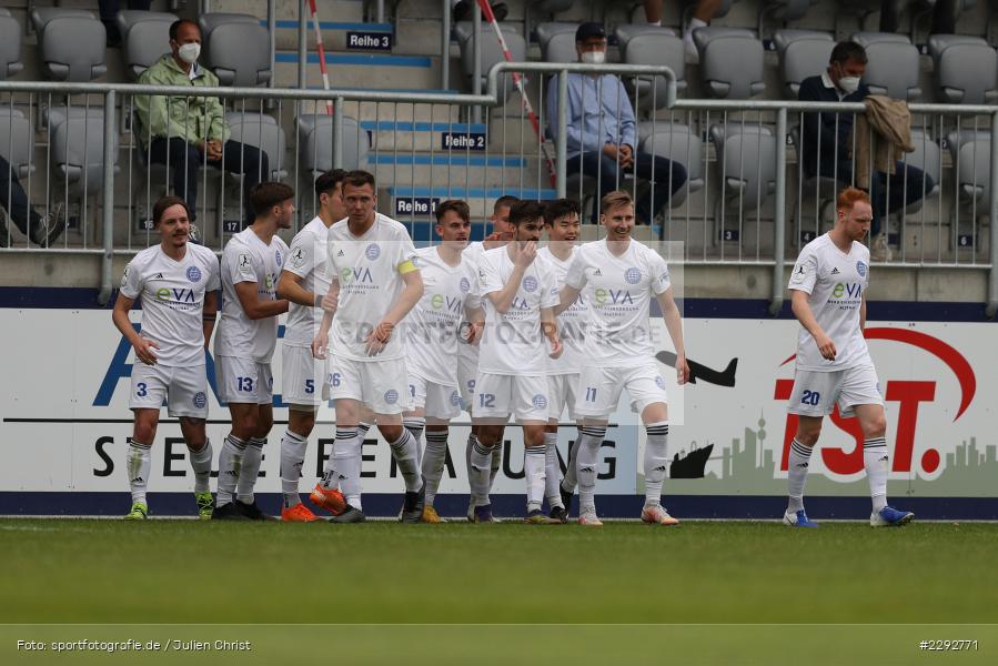 Dominik Crljenec, Daniel Haritonov, Marcel Andreas Wilke, Freude, Torjubel, Marco Ferukoski, Main-Echo Arena, Alzenau, 28.04.2021, sport, action, Fussball, Deutschland, April 2021, Saison 2020/2021, OFC, FCB, Viertelfinale, Hessenpokal, Kickers Offenbach, FC Bayern Alzenau - Bild-ID: 2292771 Dominik Crljenec, Daniel Haritonov, Marcel Andreas Wilke, Freude, Torjubel, Marco Ferukoski, Main-Echo Arena, Alzenau, 28.04.2021, sport, action, Fussball, Deutschland, April 2021, Saison 2020/2021, OFC, FCB, Viertelfinale, Hessenpokal, Kickers Offenbach, FC Bayern Alzenau - Bild-ID: 2292771