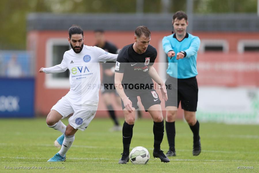 Johannes Hofmann, Aret Demir, Main-Echo Arena, Alzenau, 04.05.2021, sport, action, Fussball, Deutschland, Mai 2021, Saison 2020/2021, 4. Liga, Regionalliga Südwest, Regionalliga, FCG, FCB, FC Gießen, FC Bayern Alzenau - Bild-ID: 2292883